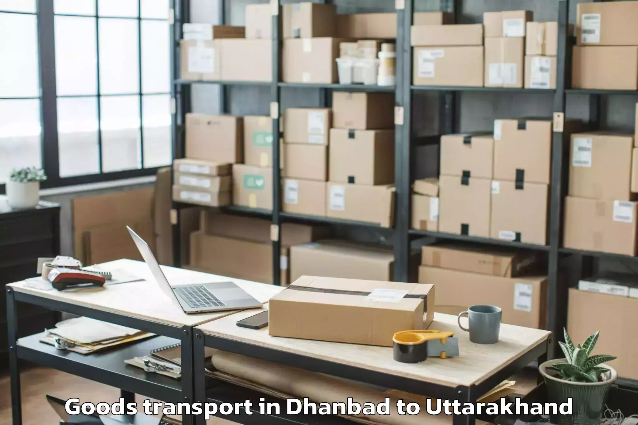 Book Dhanbad to Tharali Goods Transport Online